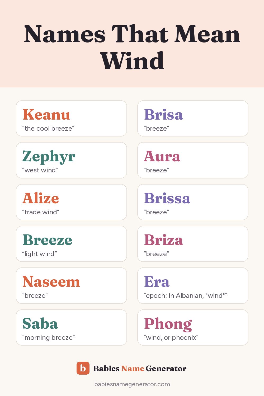 Names That Mean Wind: pin image with example names